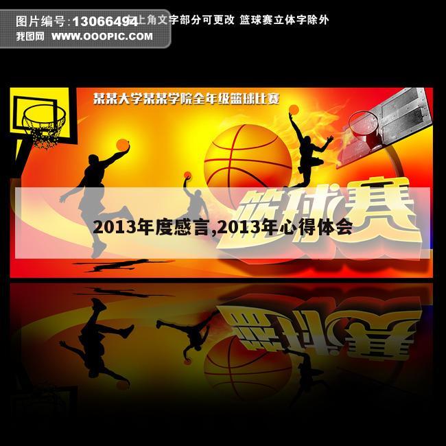 2013年度感言,2013年心得体会